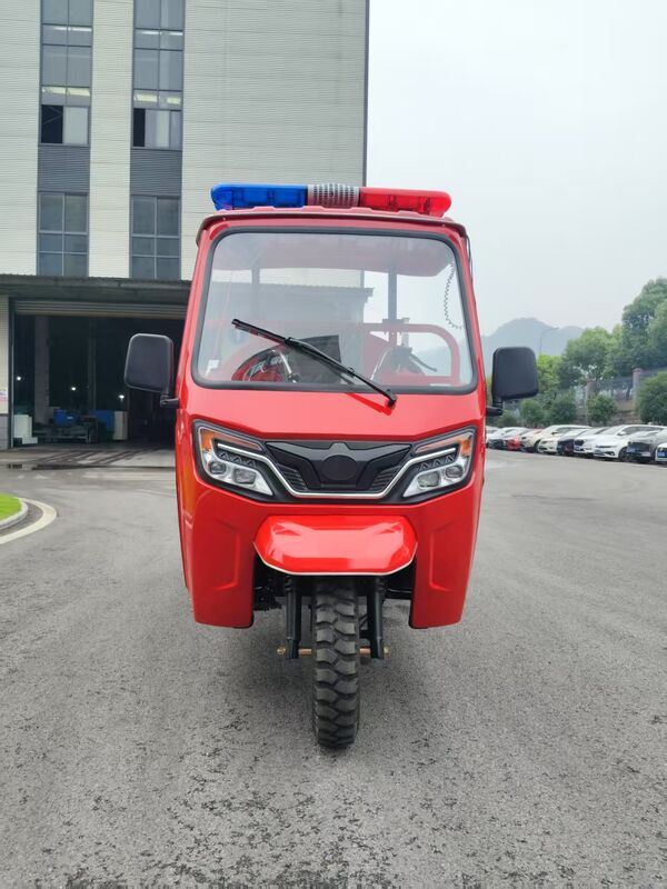 Gasoline Fire Response Tricycle Three Wheeler 300cc Water Cooled Engine With 1500L Water Tank And Full Floating Big Booster Mechanic Brake Rear Axle Q3 Upgraded