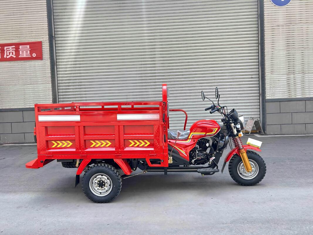 Gasoline 150cc Air-Cooled Cargo Tricycle with Dump Function, Q3 Upgraded Version, 1.8m Dump Box, Inner-Floating Small Booster 220 Drum Rear Axle, with 800kg Load Capacity