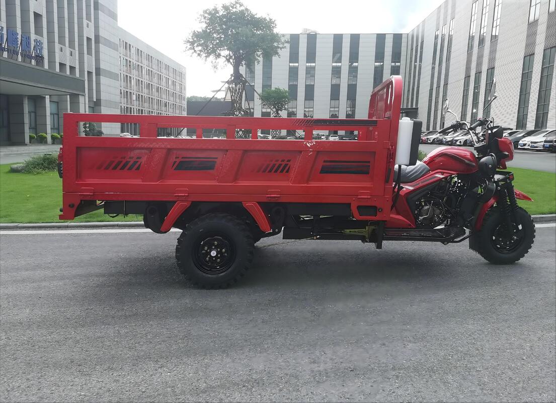 Gasoline 150cc Air-Cooled Cargo Tricycle, WY Classic Style with Canopy & Hard Top, 1.6m Cargo Box, Inner-Floating Rear Axle, 800kg Load Capacity