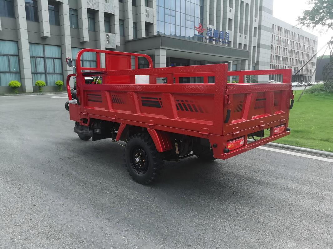 Gasoline 150cc Air-Cooled Cargo Tricycle, WY Classic Style with Canopy & Hard Top, 1.6m Cargo Box, Inner-Floating Rear Axle, 800kg Load Capacity