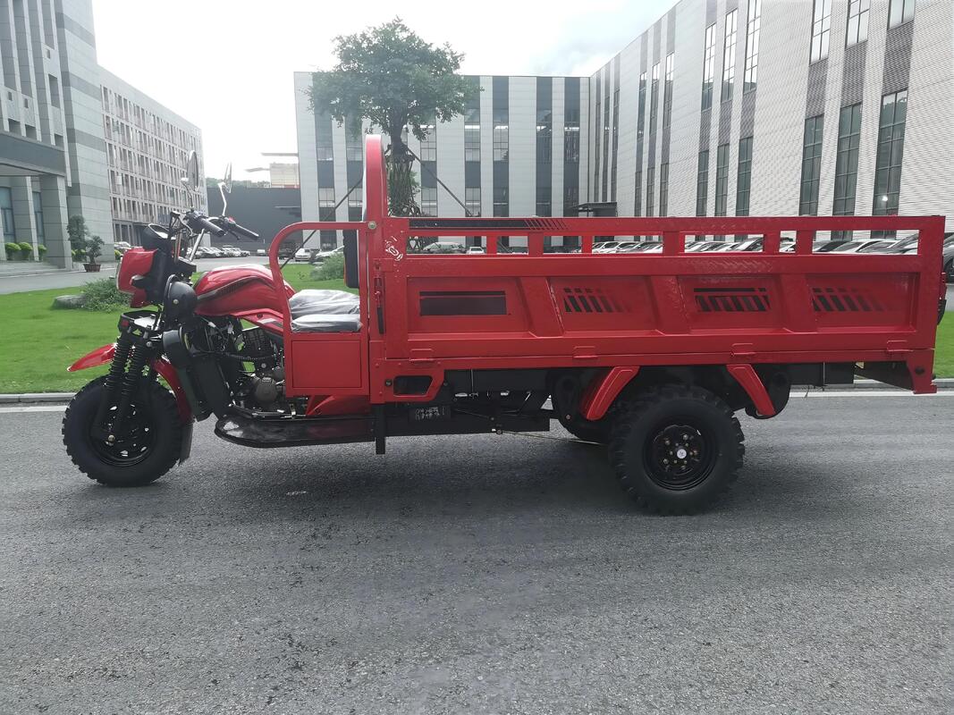Gasoline 150cc Air-Cooled Cargo Tricycle, WY Classic Style with Canopy & Hard Top, 1.6m Cargo Box, Inner-Floating Rear Axle, 800kg Load Capacity