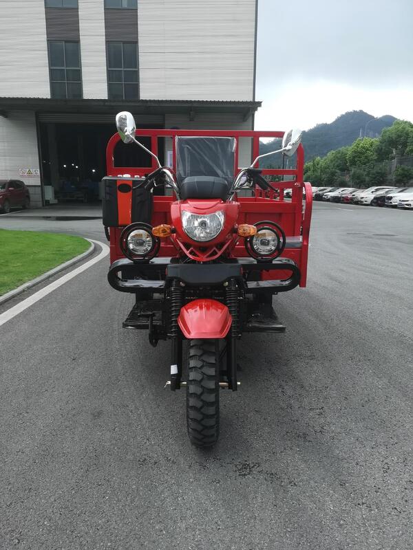 Gasoline 150cc Air-Cooled Cargo Tricycle, WY Classic Style with Canopy & Hard Top, 1.6m Cargo Box, Inner-Floating Rear Axle, 800kg Load Capacity